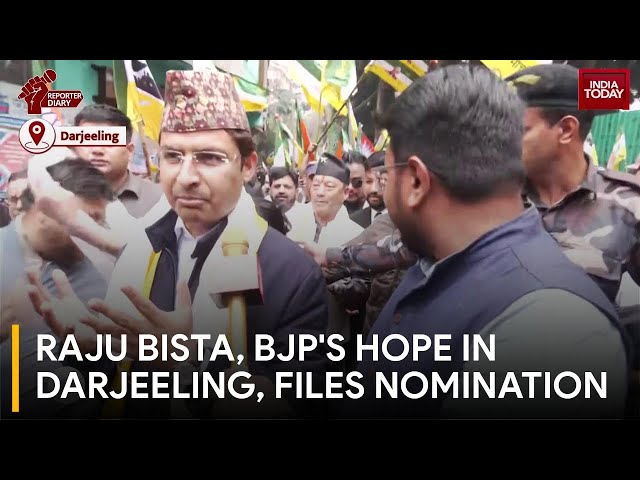 BJP Candidate Raju Bista Files Nomination Amidst Massive Gathering in Darjeeling | India Today News