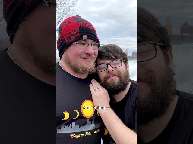 ⁣Couple gets engaged during the solar eclipse