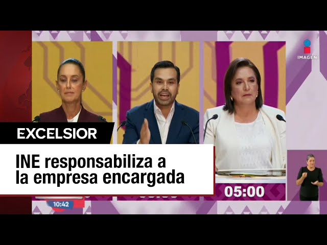 INE admite errores en el reloj durante el primer debate presidencial