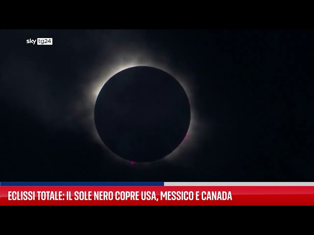 ⁣Eclissi totale: il sole nero copre Usa, Messico e Canada