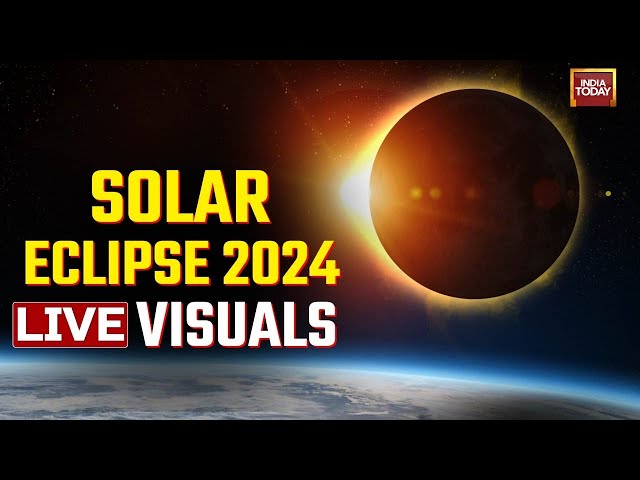 Total Solar Eclipse 2024 LIVE: Solar Eclipse Live Visuals From Niagra Falls | April's Solar Ecl