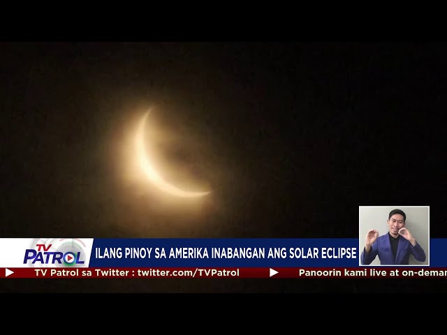 Solar eclipse inabangan ng ilang Pinoy sa Amerika