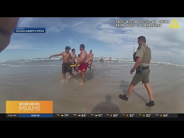 ⁣Unconscious man pulled from riptide off Florida coast