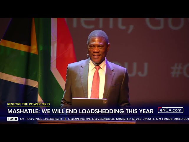 Deputy President Paul Mashatile promises to end load shedding this year