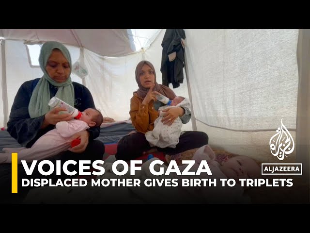 Displaced Palestinian mother in Gaza gives birth to triplets, faces uncertainty in Rafah