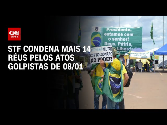 STF condena mais 14 réus pelos atos golpistas de 08/01 | BASTIDORES CNN