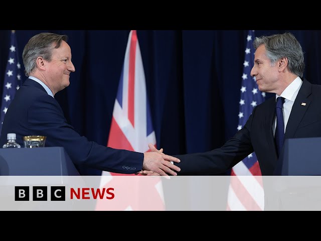 Lord Cameron meets Antony Blinken after 'private' talks with Donald Trump | BBC News