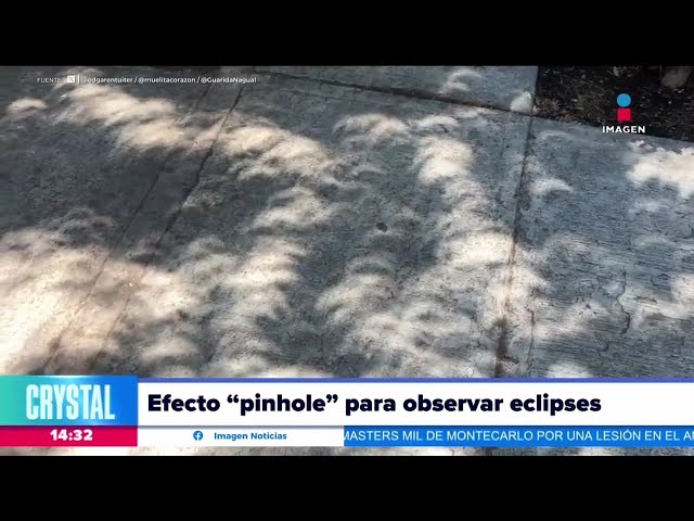 Con el efecto "Pinhole" se pueden observar los Eclipses Solares