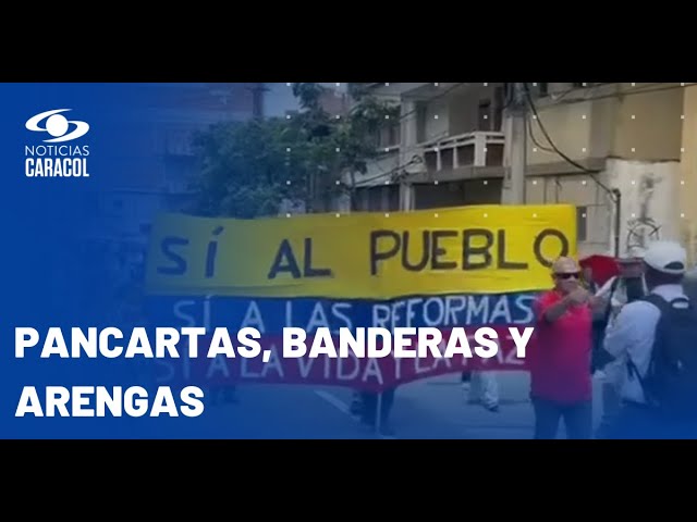 ⁣Así fueron las movilizaciones en diferentes ciudades de Colombia a favor del presidente Petro