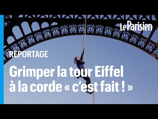 ⁣Grimper la tour Eiffel à la corde, Anouk Garnier l'a fait