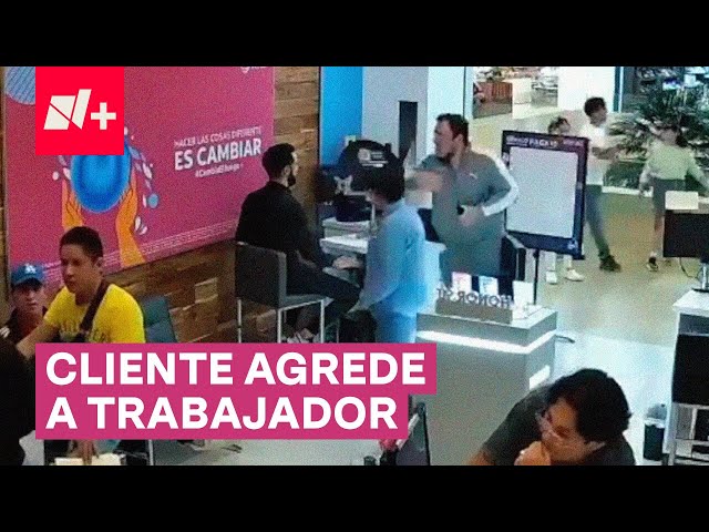 Cliente enfurecido agrede a trabajador en Puebla - N+