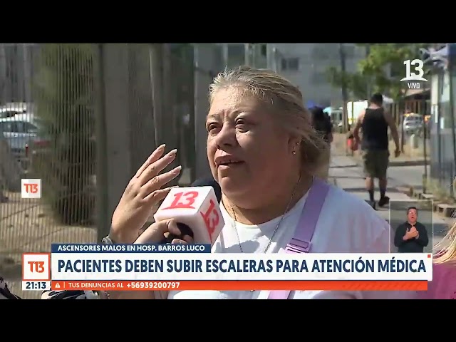 ⁣Ascensores malos en Hospital Barros Luco: pacientes deben subir escaleras para atención médica