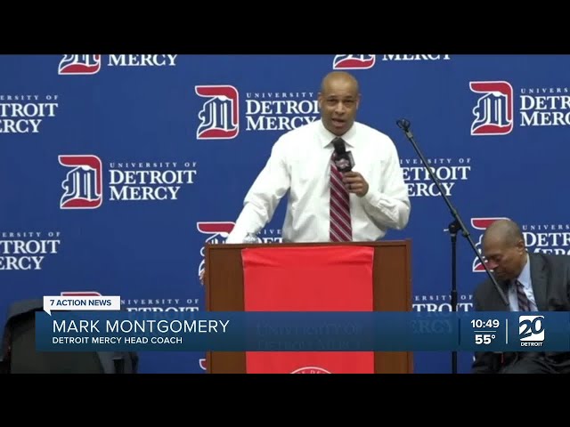 New Detroit Mercy coach Mark Montgomery tells Tom Izzo story at introductory presser