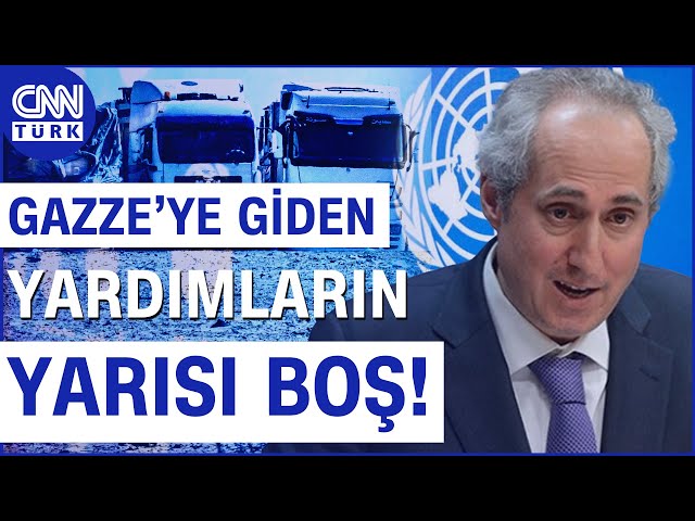 Birleşmiş Milletler İsrail'i Yalanladı: "Gazze'ye Giren Kamyonların Yarısı Boş!"