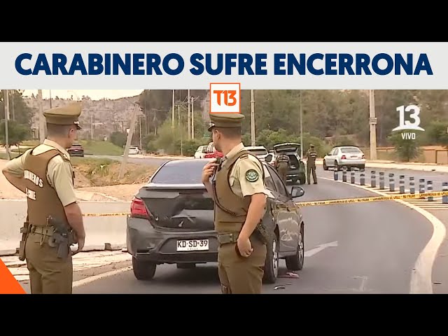 ⁣Carabinero sufrió encerrona en San Bernardo: Utilizó su arma de servicio