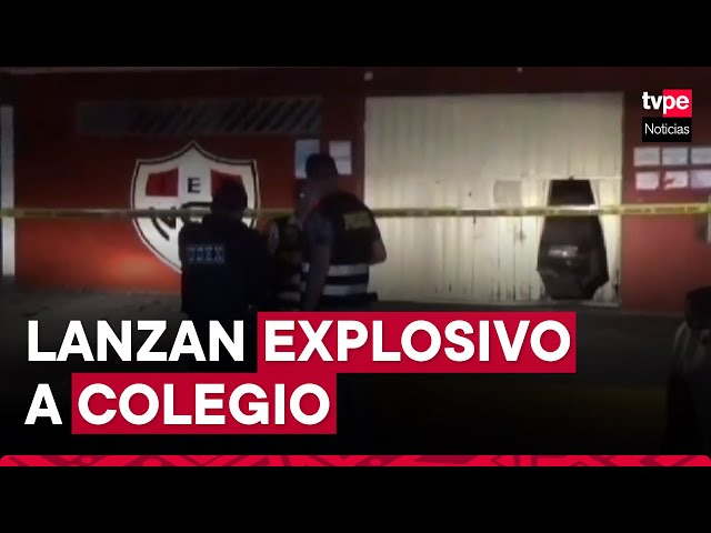 ⁣Los Olivos: sujetos detonan explosivo en la puerta del colegio Monserrat