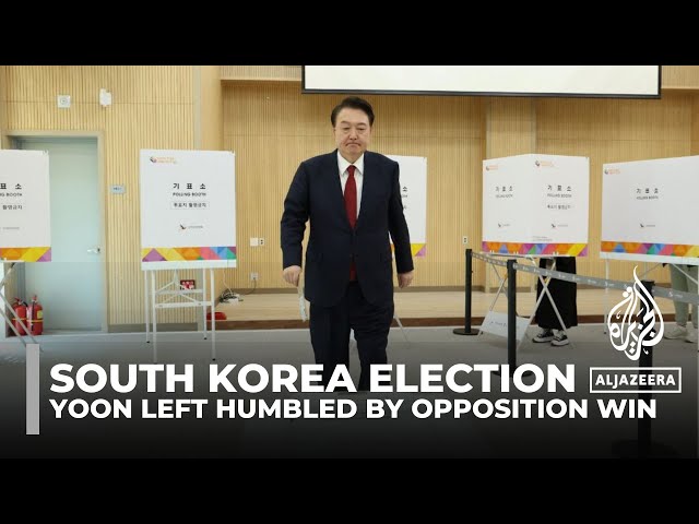 South Korea’s Yoon left humbled by opposition election landslide