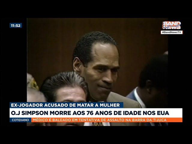 Morre OJ Simpson, ex-jogador de futebol americano, aos 76 anos