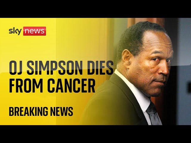 ⁣BREAKING: OJ Simpson has died aged 76 from cancer