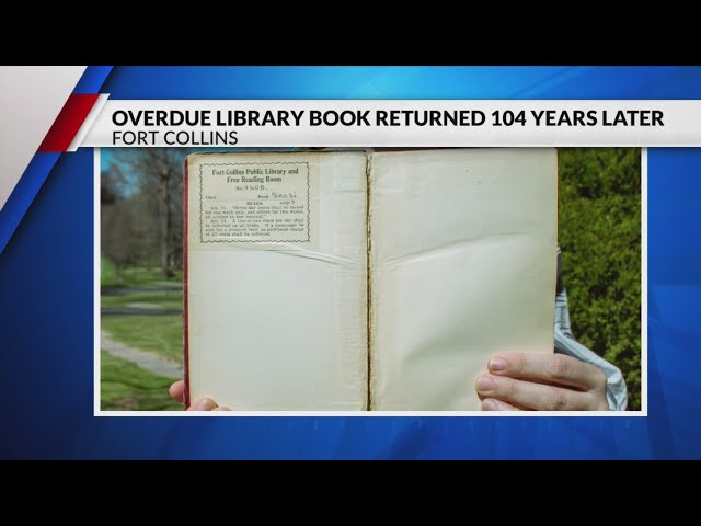 ⁣Overdue library book from 1919 finally returned to Fort Collins Public Library