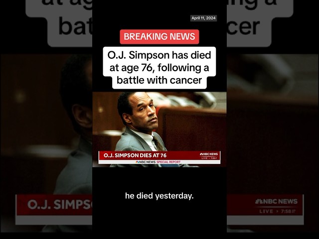 ⁣BREAKING: O.J. Simpson has died at age 76
