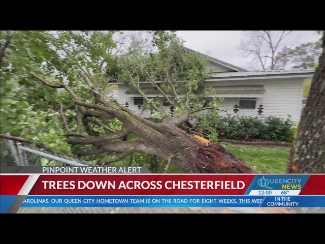 ⁣Gusty winds knock out power in Chesterfield
