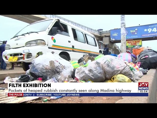 ⁣Filth Exhibition: Pockets of heaped rubbish constantly seen along Madina highway