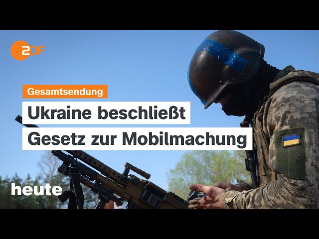 heute 19:00 Uhr vom 11.04.24 Mobilisierung Ukraine, Wohnungsnot in Deutschland, Fitnessmesse Fibo