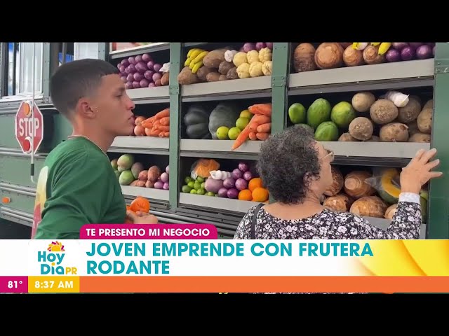 Te presento mi negocio: Joven emprende con frutera rodante