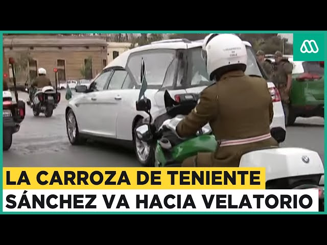 Carroza de teniente Emmanuel Sánchez es trasladada a su velatorio