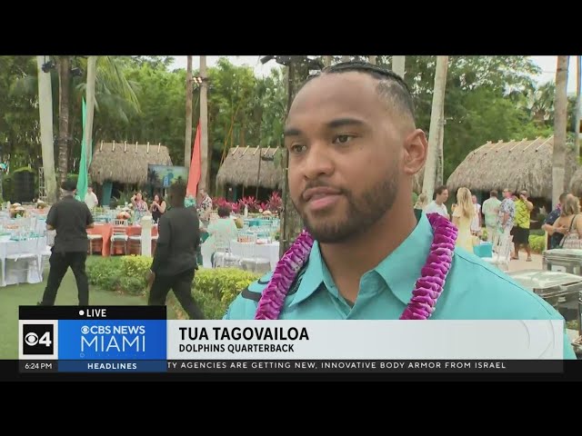 ⁣3rd annual Luau with Tua turns into special night at Hard Rock Stadium