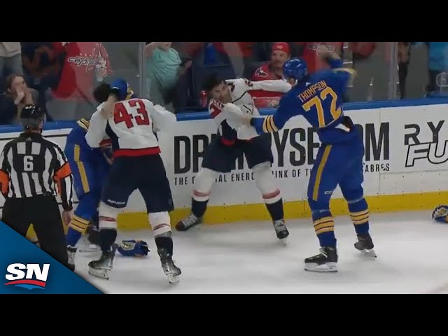 ⁣Capitals and Sabres Game Ends With Multiple Fights