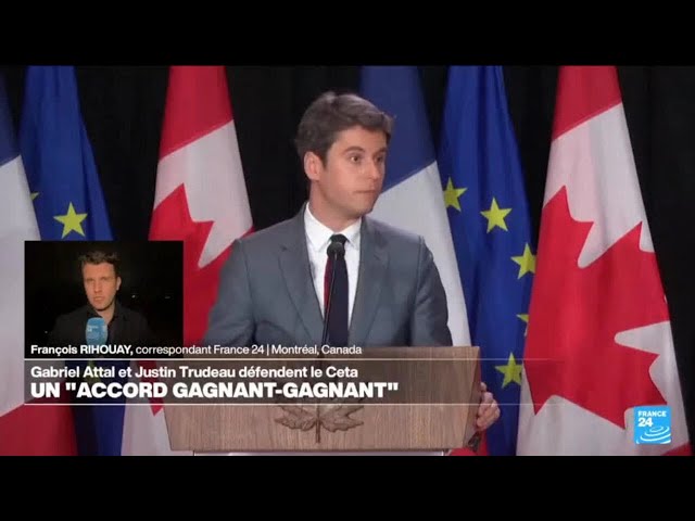 Gabriel Attal au Canada : "Une visite pour rassurer les Canadiens sur le Ceta" • FRANCE 24