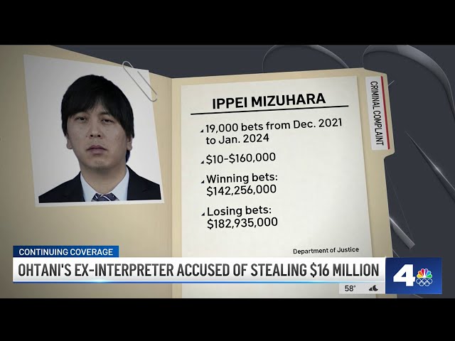 ⁣Ohtani’s ex-interpreter accused of stealing $16 million