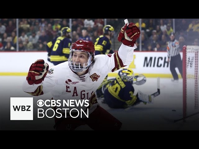 ⁣Boston College beats Michigan in Frozen Four to face Denver for NCAA title