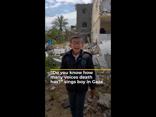 Child in Gaza sings Eid lament for victims of war | AJ #shorts