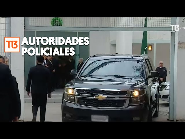 Autoridades policiales llegan al funeral del teniente Sánchez de Carabineros