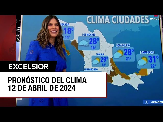 Clima para hoy 12 de abril de 2024