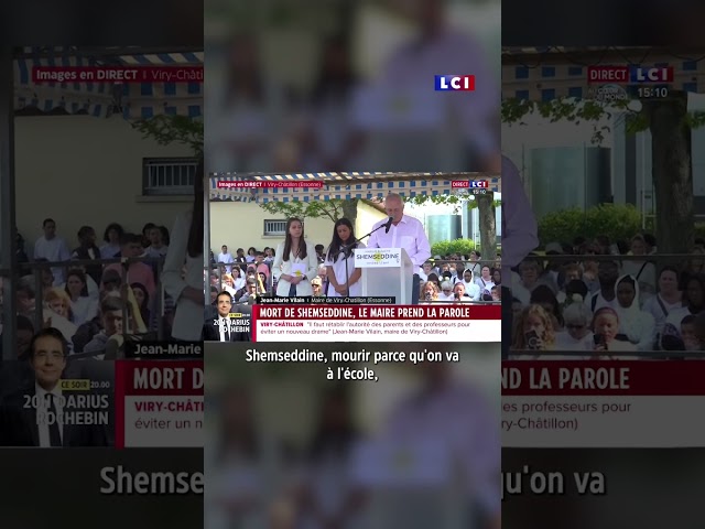 ⁣Le maire de Viry-Châtillon lit un poème à la mémoire de Shemseddine