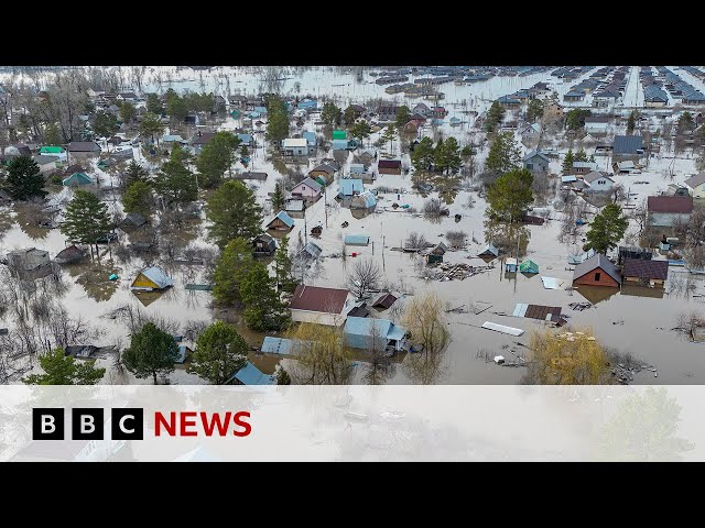 ⁣Russia-Kazakhstan floods: High water levels swamp Orenburg houses | BBC News