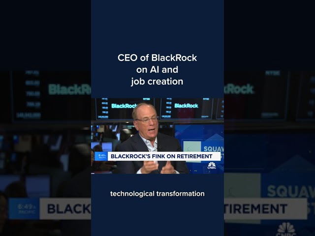 ⁣BlackRock CEO Larry Fink on AI and job creation