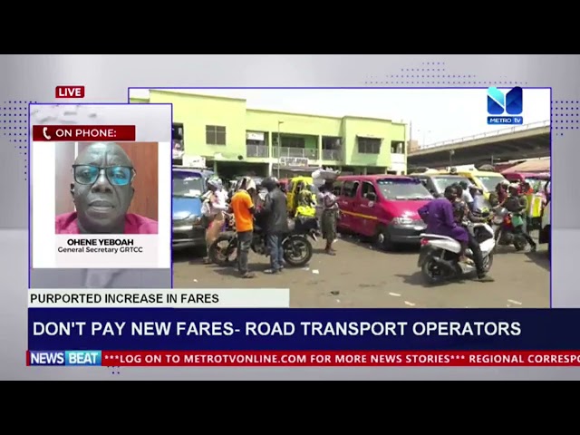 Don't Pay New Fares -- Road Transport Operations
