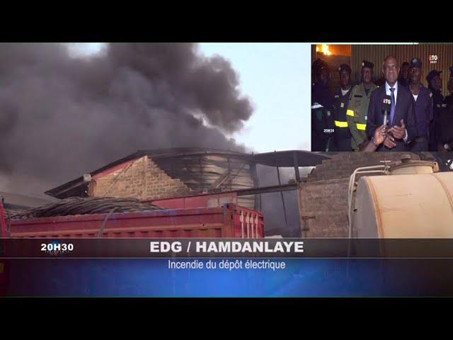 ⁣www.guineesud.com : Incendie au dépôt de EDG Hamdalaye : d’importants dégâts matériels pas de perte
