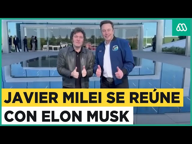 Presidente Javier Milei se reúne con Elon Musk en una fábricas de Tesla