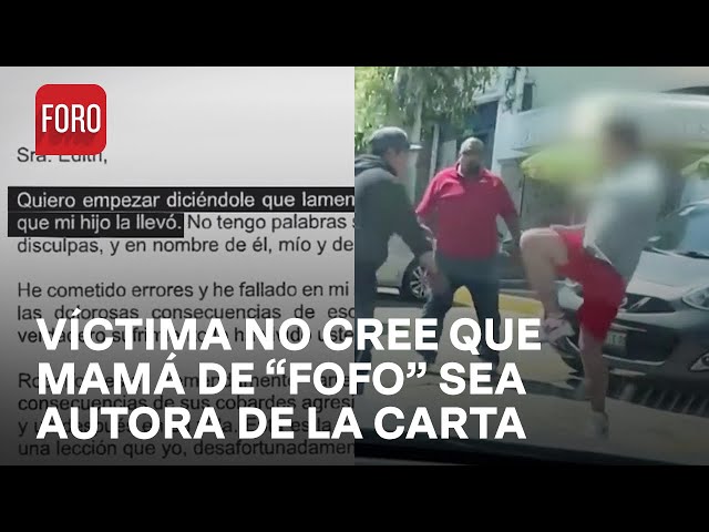 Mujer agredida por el "Fofo" Márquez no confía en carta de disculpa - Las Noticias