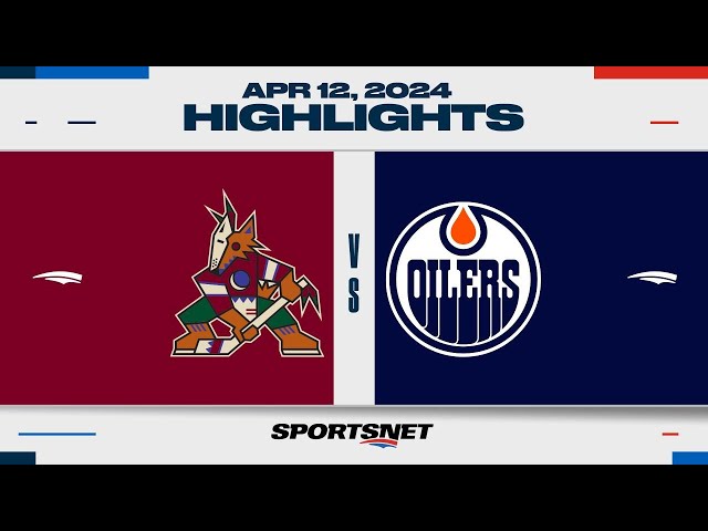 ⁣NHL Highlights | Coyotes vs. Oilers - April 12, 2024