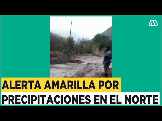 "Alerta amarilla" por intensas precipitaciones en el norte del país