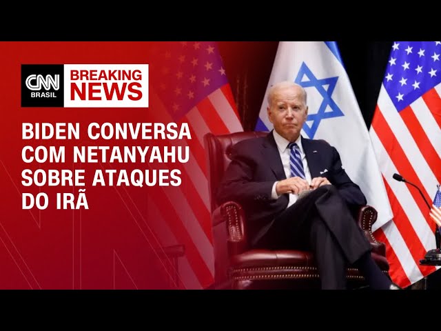 ⁣Joe Biden conversa Benjamin Netanyahu sobre ataques de Irã contra Israel | CNN PRIME TIME