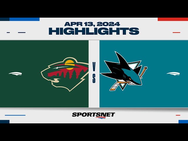 ⁣NHL Highlights | Wild vs. Sharks - April 13, 2024