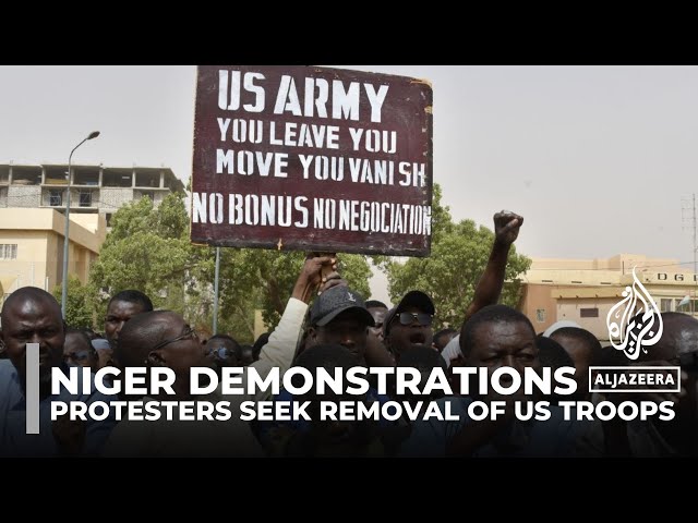 Hundreds protest in Niger demanding departure of US troops